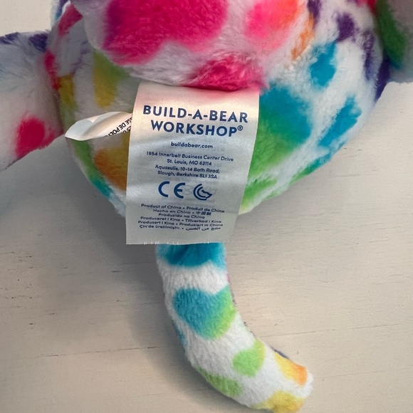 Build-a-Bear BAB Kitten Cat Rainbow Hearts Plush 17" - Picture 3 of 4